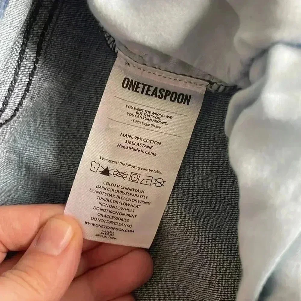 One Teaspoon Mr. Bones Super Skinny Jeans Men’s Sz 34 Fly Button